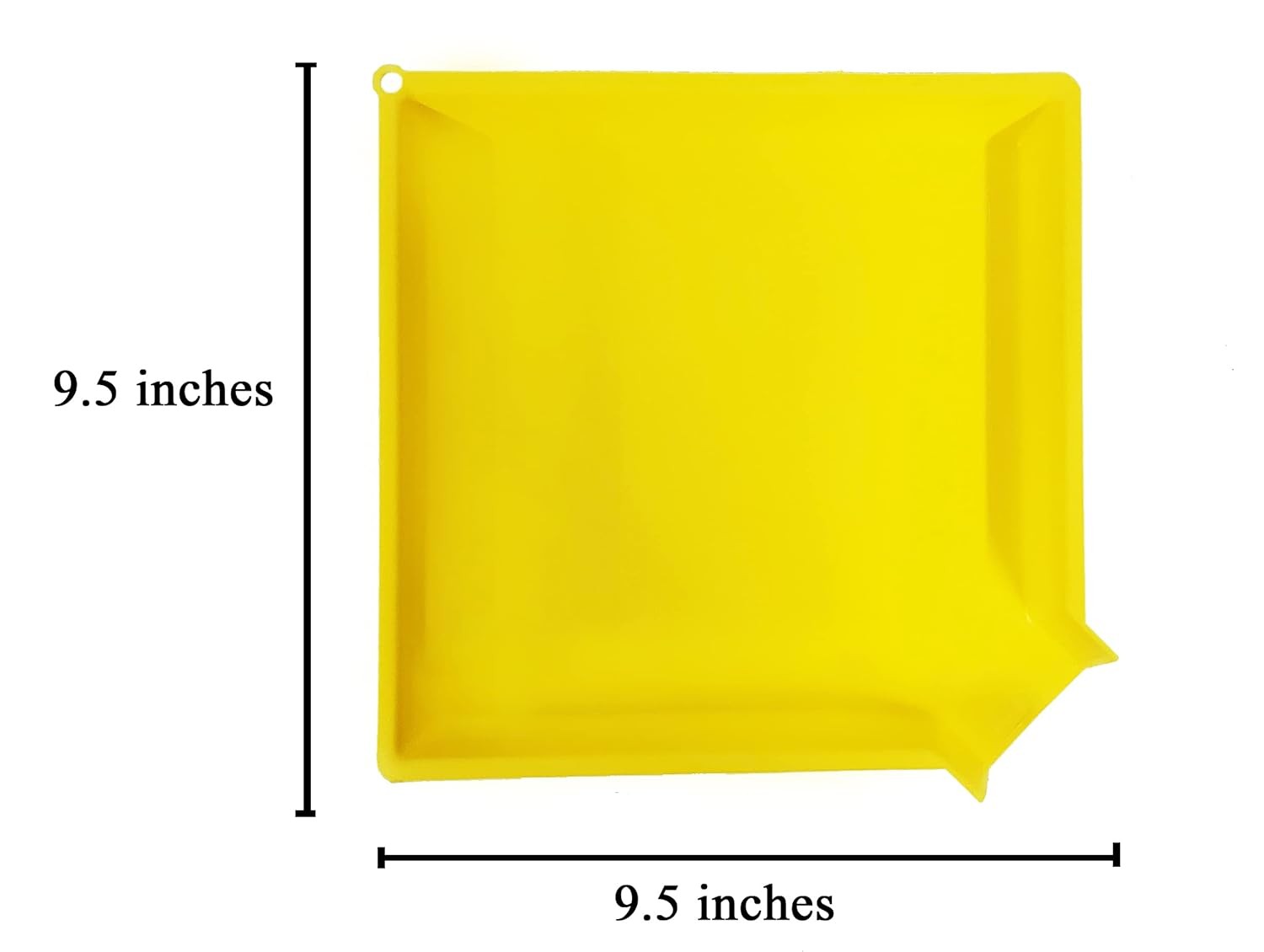 Easy Sorter Funnel Tray 9.5 x 9.5 x 1.5 inches (3-Pack) Yellow