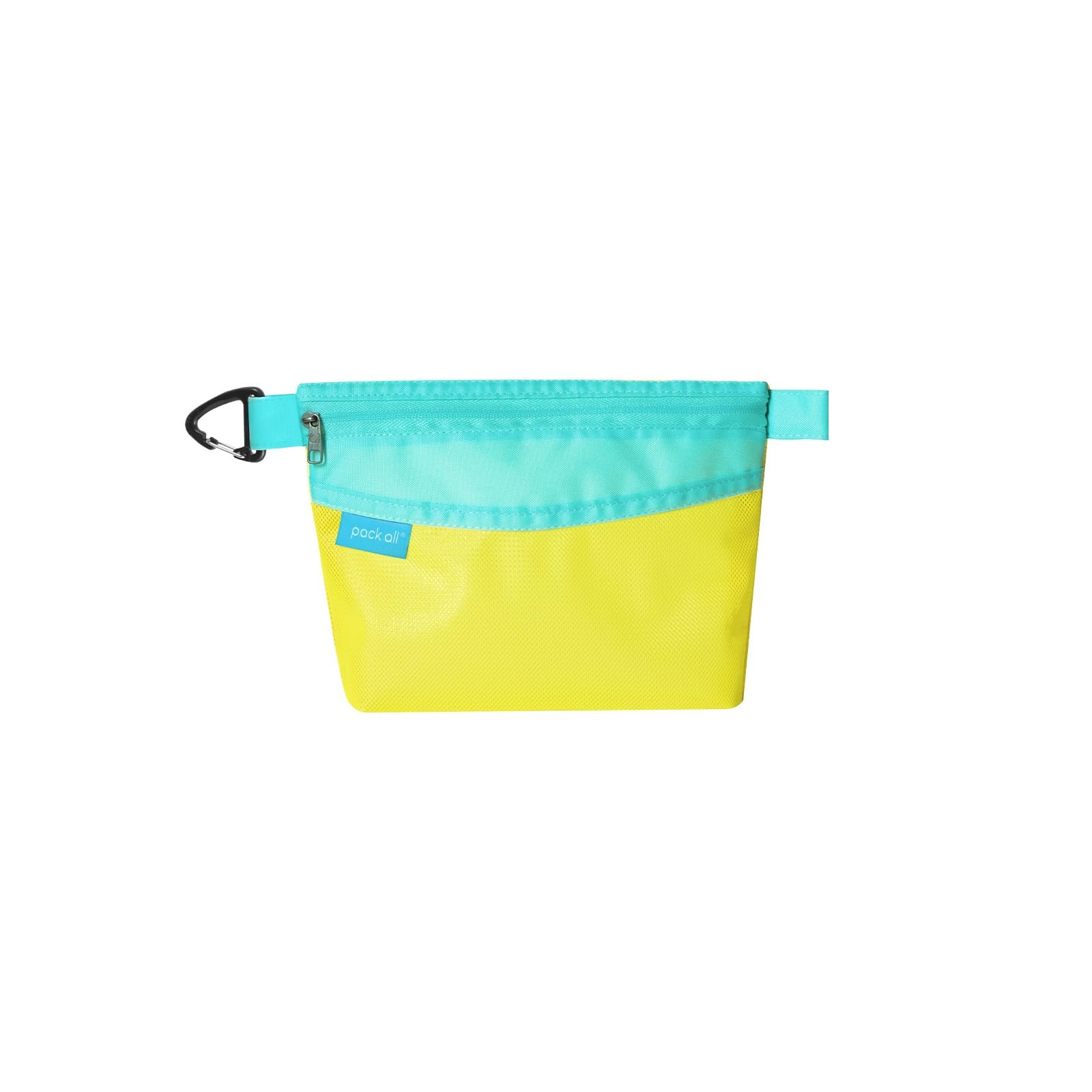 WaterResistant Material Zipper Pouch Mesh Bag Small Yellow Travel Office