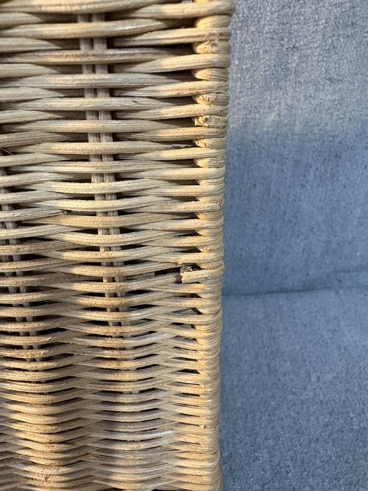 Vintage 4 Slot Wicker Wall Hanging Or Desk Letter Mail Crafts Holder Organizer