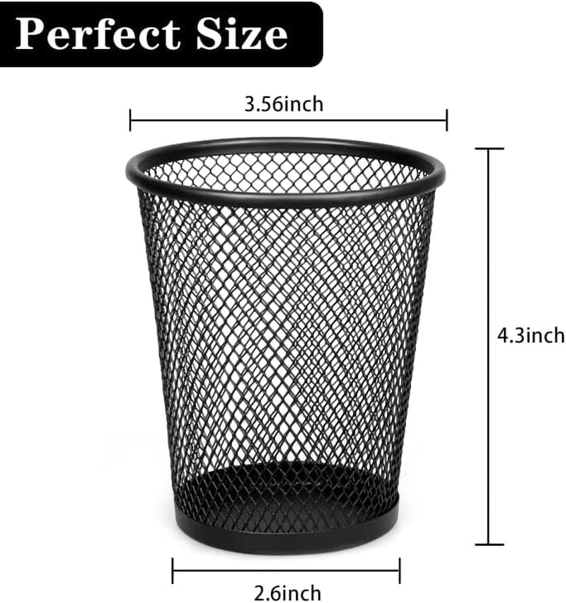 Pen Holder for Desk Mesh Pen Cups Metal Pencil Holder 12 Packs Desk Organizers a