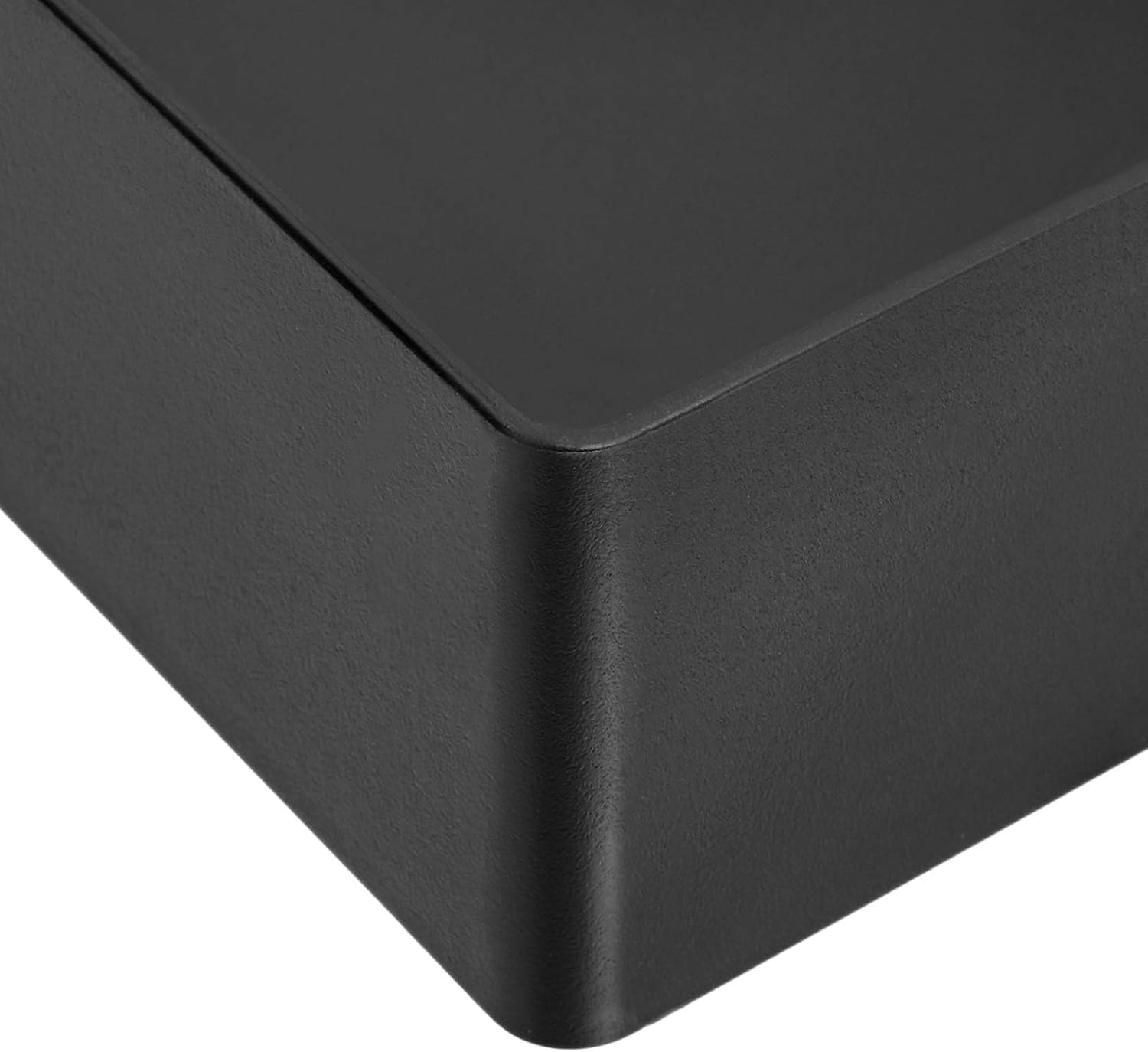 Amazon Basics Rectangular Plastic Desk 9.4″ x 6.7″ x 2″ (Pack of 2), Negro