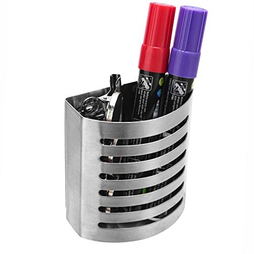 Stainless Steel Magnetic Pen Pencil Holder Storage Organizer for Fridge