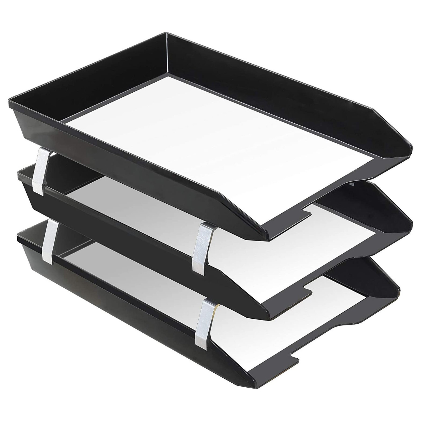 Facility 3 Tier Letter Tray, Front Load, Letter Size/A4, Desktop File Organiz…