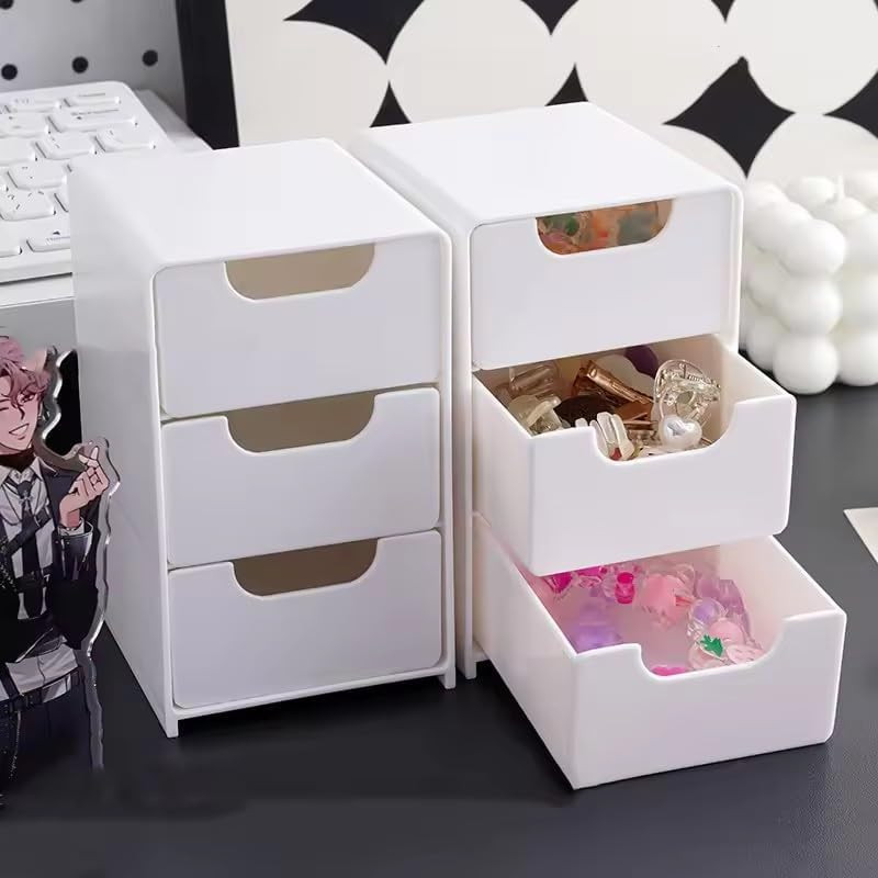 3-Layer Drawer Organizer for Desk Perfect for Office Supplies, Jewelry Cosmetics