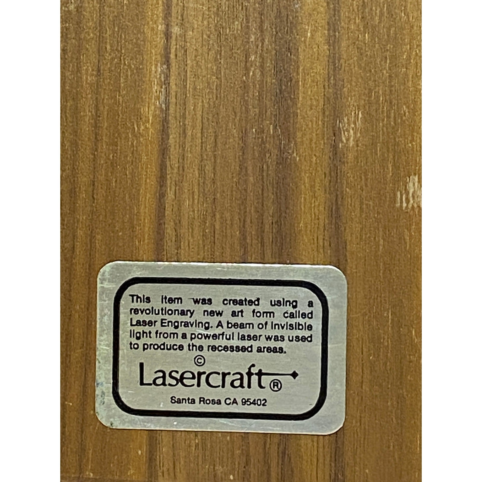 Lasercraft, USA Desktop Organizer Valet Mail Phone Wallet Holder Pine Tree GUC
