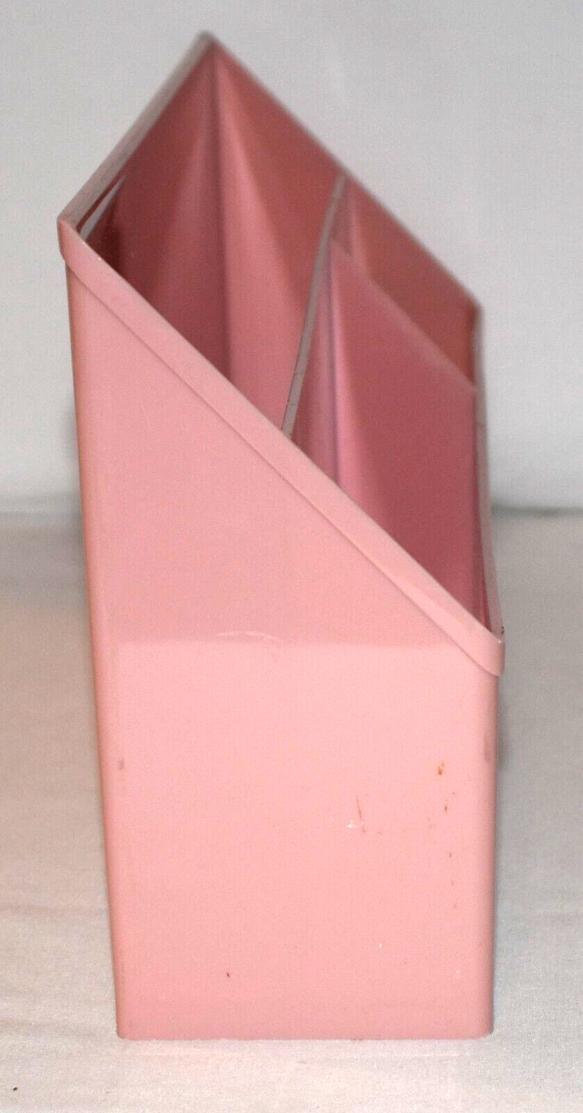 MCM – Rogers – PINK DESK ORGANIZER – Acrylic Plastic – Mail, Office, etc