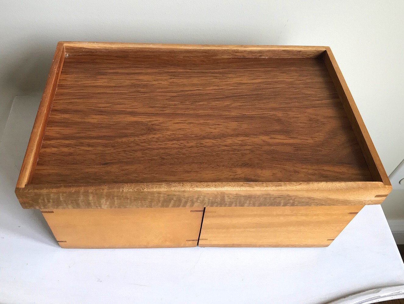4 Piece Solid Wood Desk Organizer for Storage, Farmhouse Rustic Cottage Decor