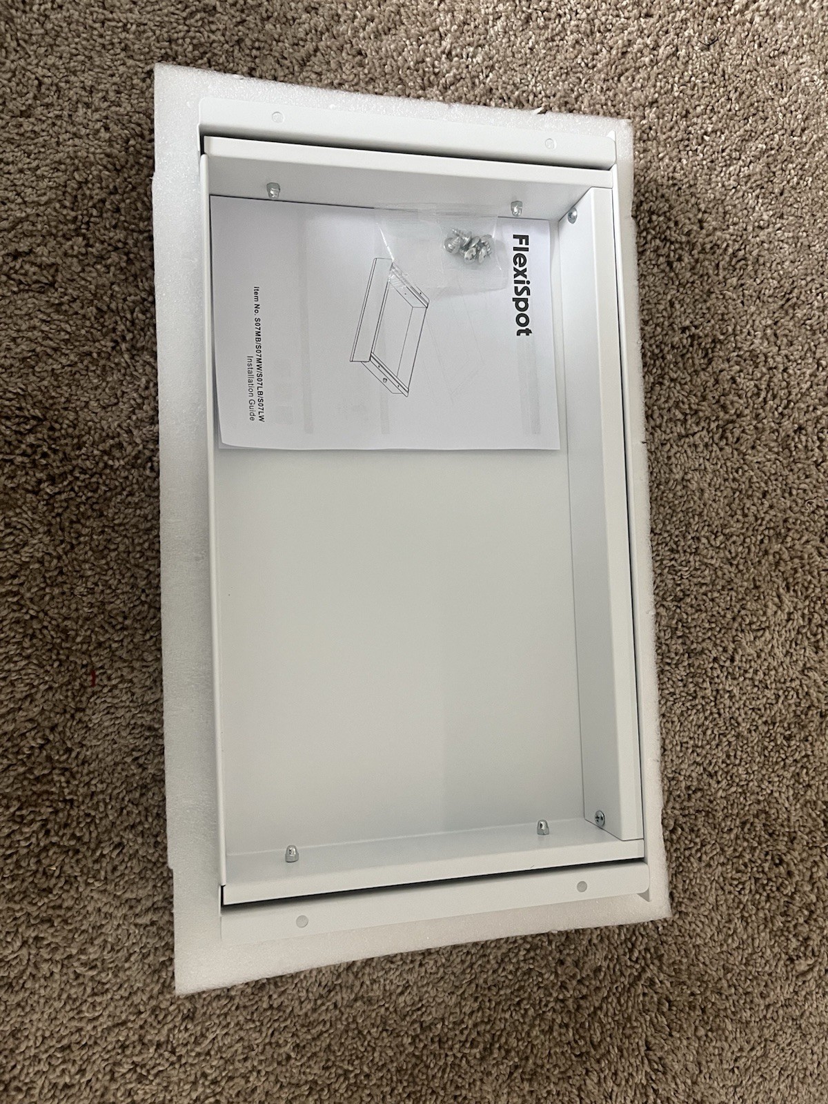 FLEXISPOT Under Desk Drawer, Steel Drawer, White, New Open Box
