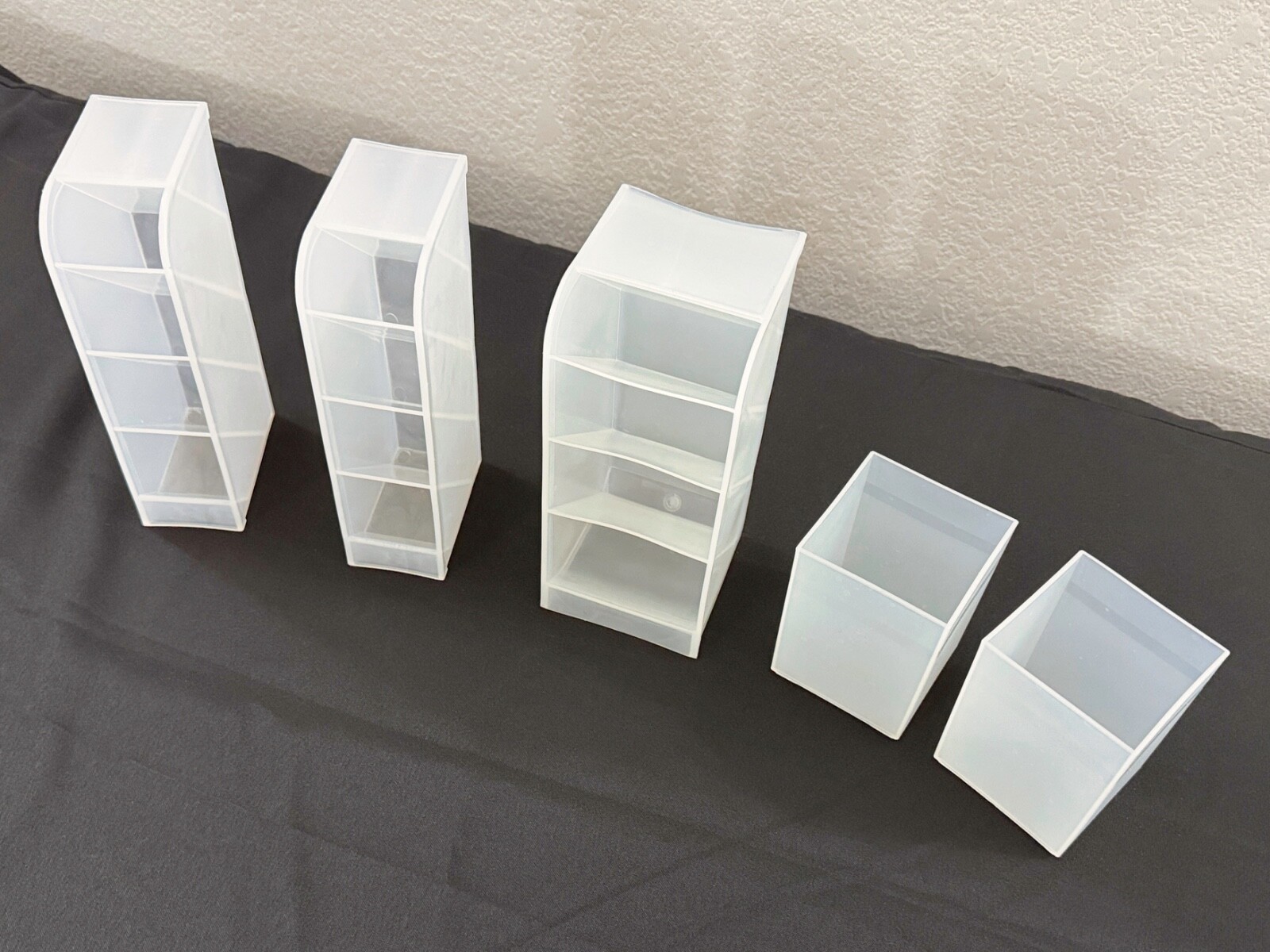 Frosted Pencil Holder Set 1 Large, 2 Small, 2 Cup – 5 Piece Set