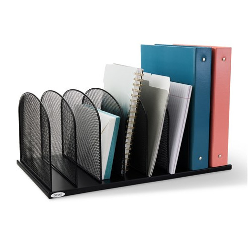 Safco Onyx Mesh Office/Desk Organizer, 8 Upright Sections, #3253 BL