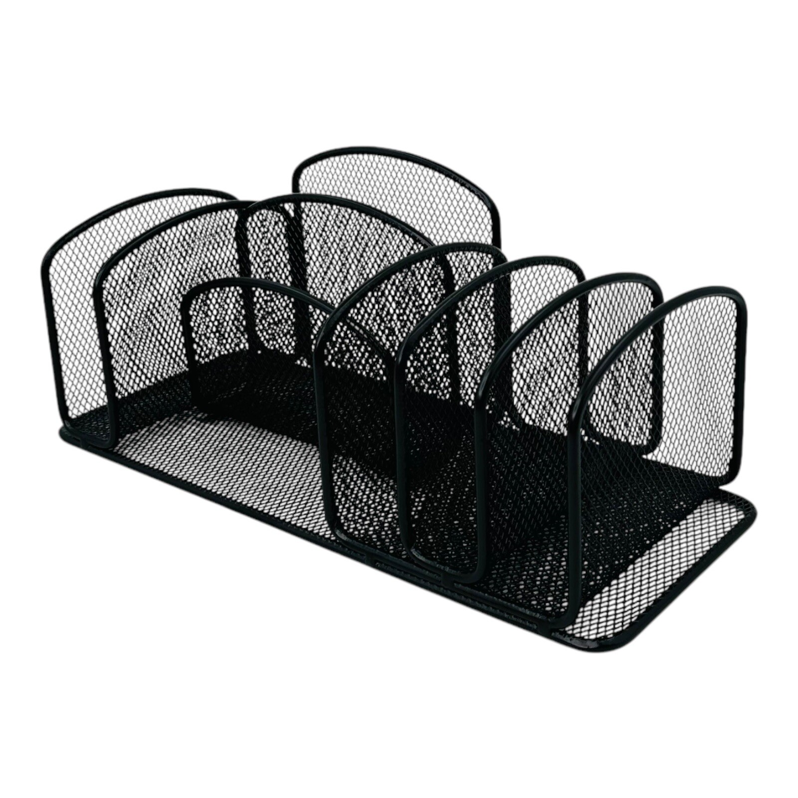 Safco Onyx Mesh Deluxe Desktop Organizer 12.5″ x 5.25″ x 5.25″ Black