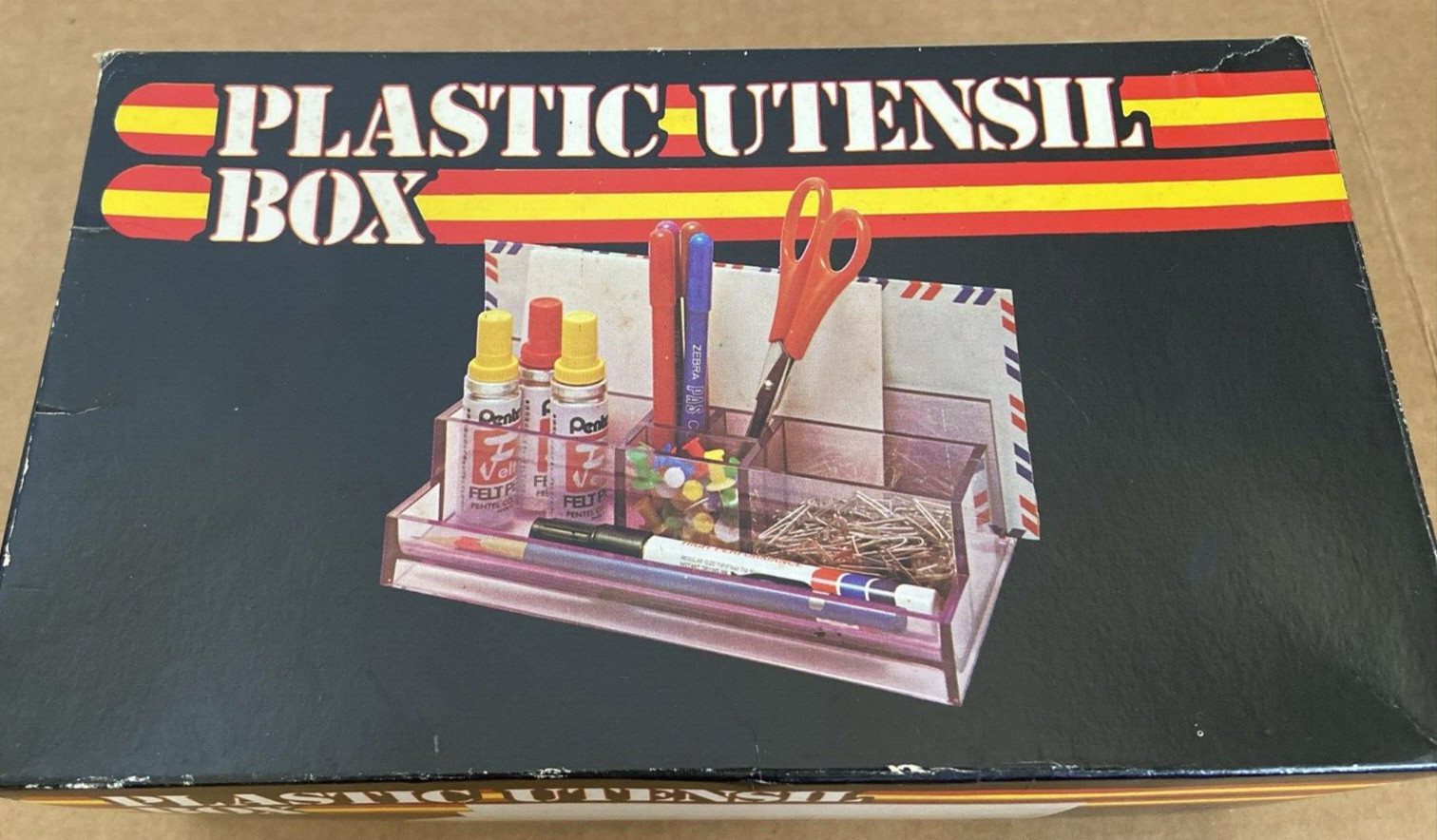 Plastic Utensil Box Desk Makeup ETC. Organizer *NEW*