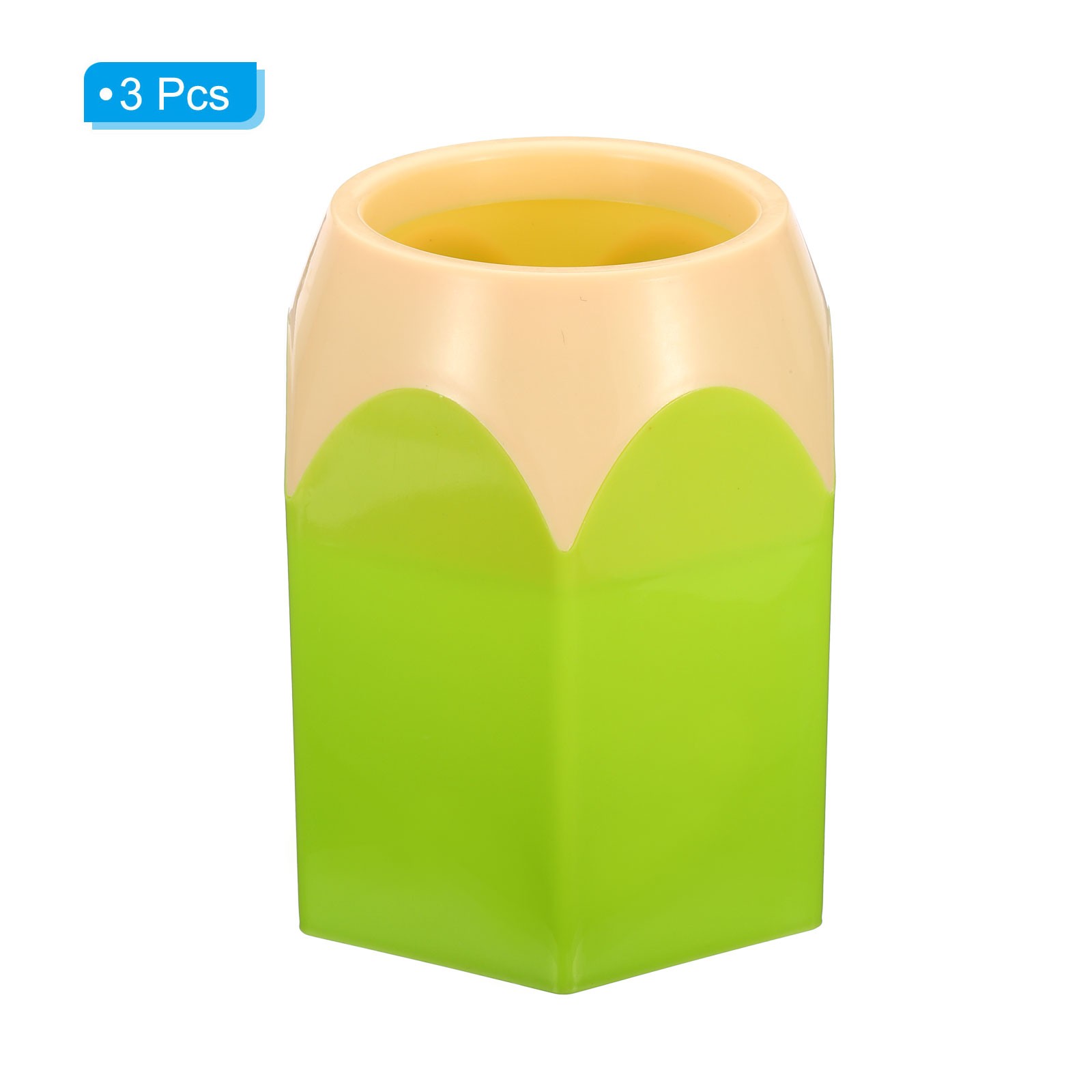 3pcs Pencil Holder Pen Holder for Desk Cute Pencil Holders Pencil Shape Green