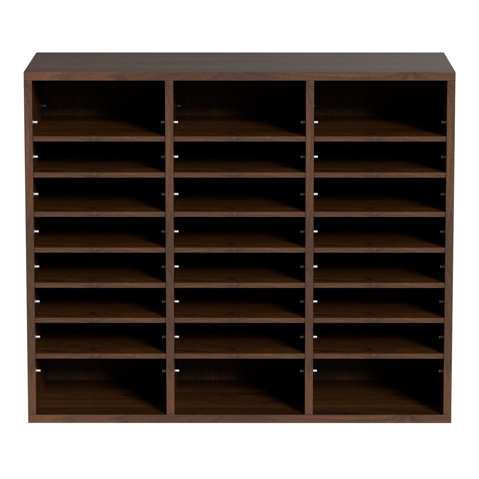 Spacious Wood Organizer 24 Cubby Holes 29x12x24.4in Office Grade