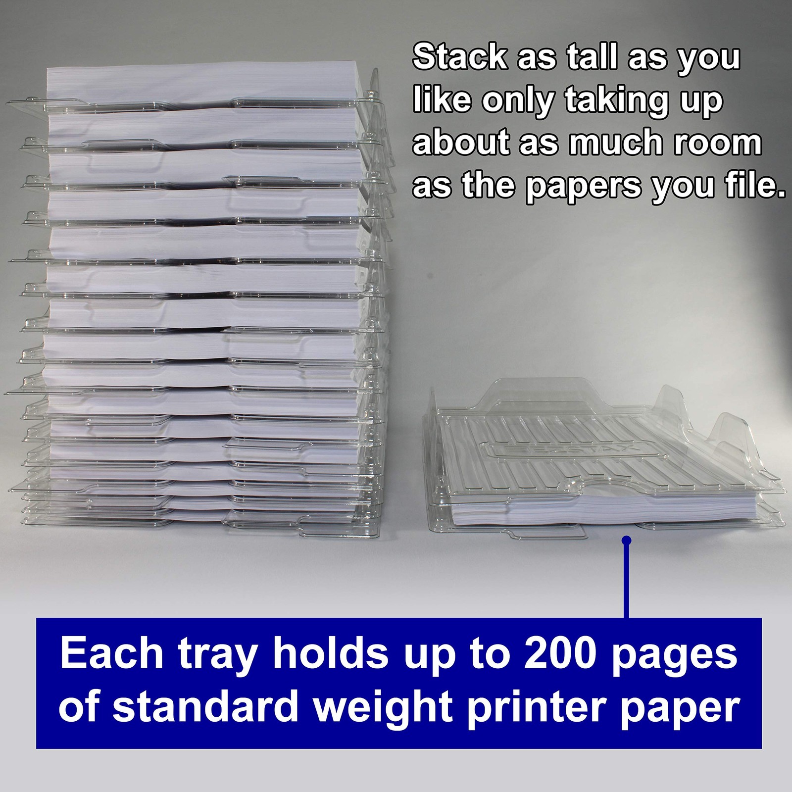 File Organizers – Letter Size, Stackable Trays for Desk – for Office Files, ,…