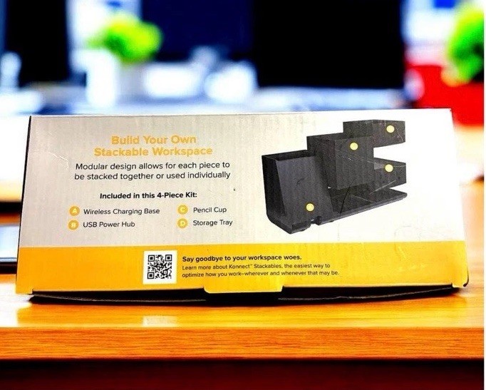 Bostitch Konnect 4-Piece Wireless Charging Desk Organizer Kit