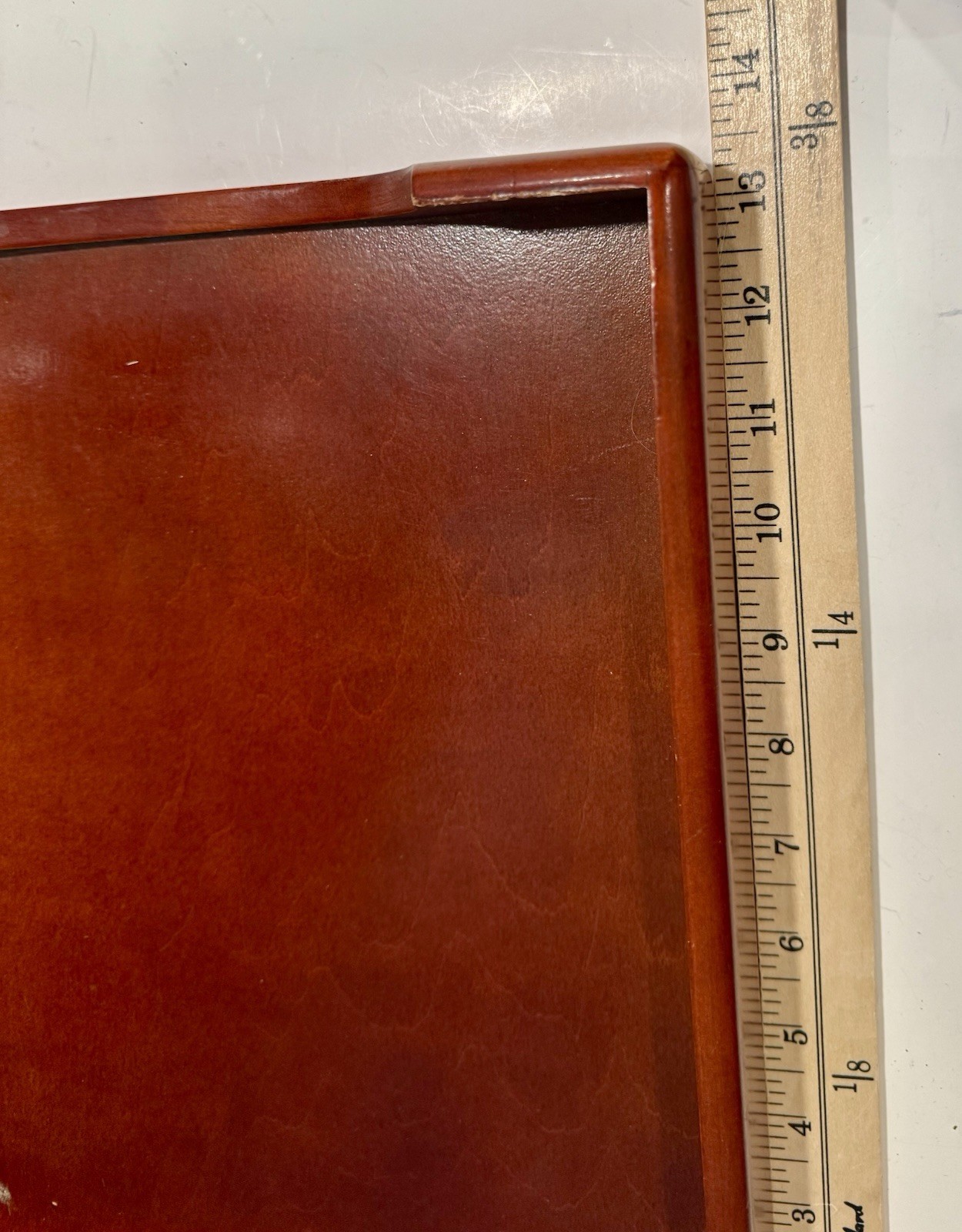 Rolodex Brand Mahogany Finish Wood Desk Letter Tray 10.5″X 13.5”X 2” Business