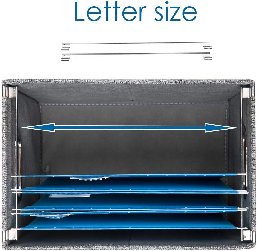 PRANDOM File Organizer Box – Set of 1 (1-pack) without folders, Grey