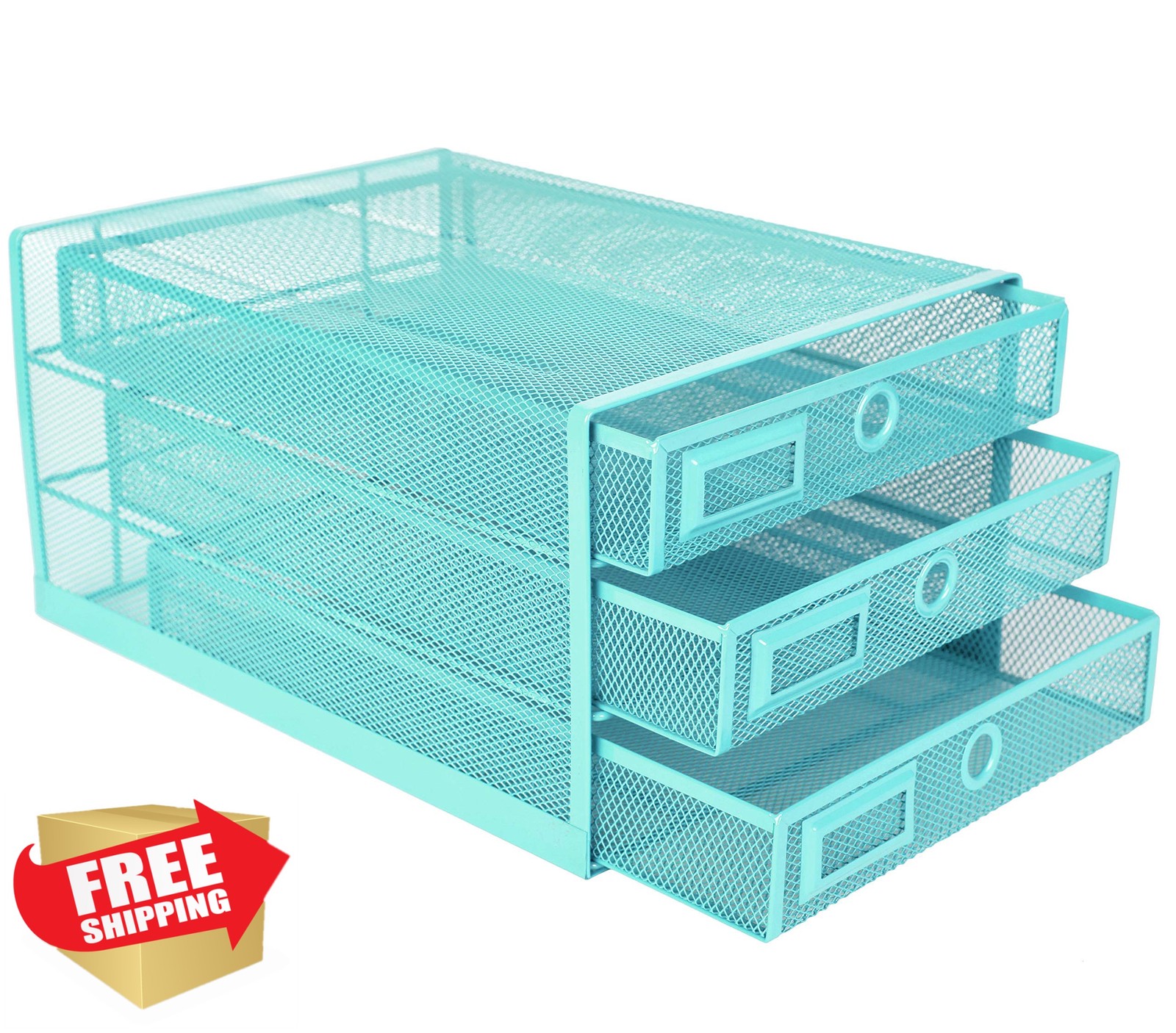 Annova Turquoise Desk Organizer