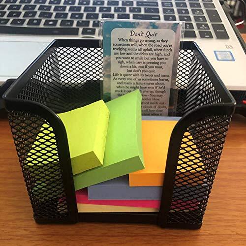 4 Pack Mesh Memo Holder, Black Metal Mesh Sticky Note Holder for Pen, Pencil,