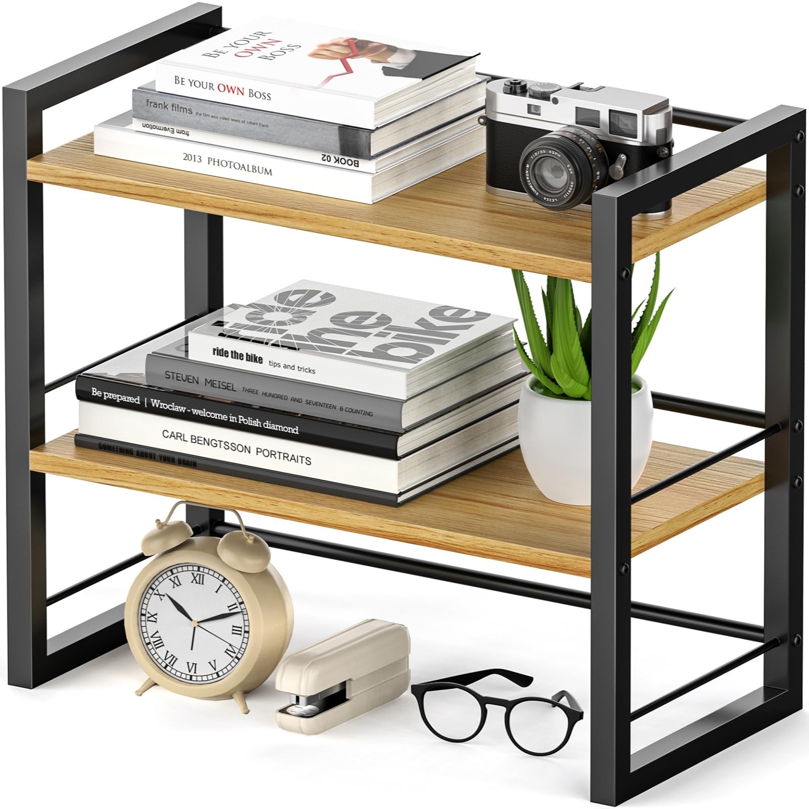 ART-GIFTREE Office Desk Shelf 15.7 L x 7.87 W x 14.4 H inches, Black