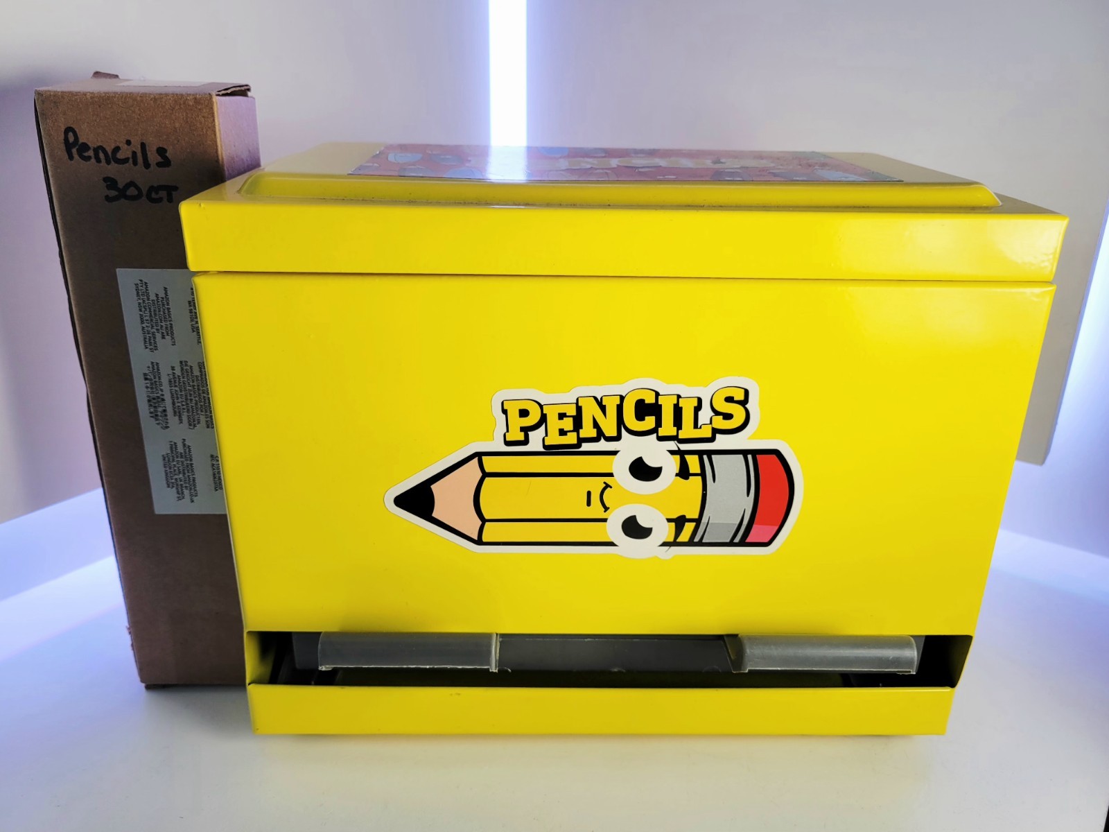 Yellow Classroom Pencil Dispenser & Pencils