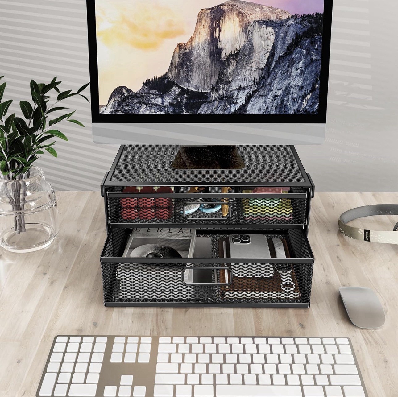 Under Desk Drawer Organizer No Drilling 2 Slide Out Drawer under Table Storage D