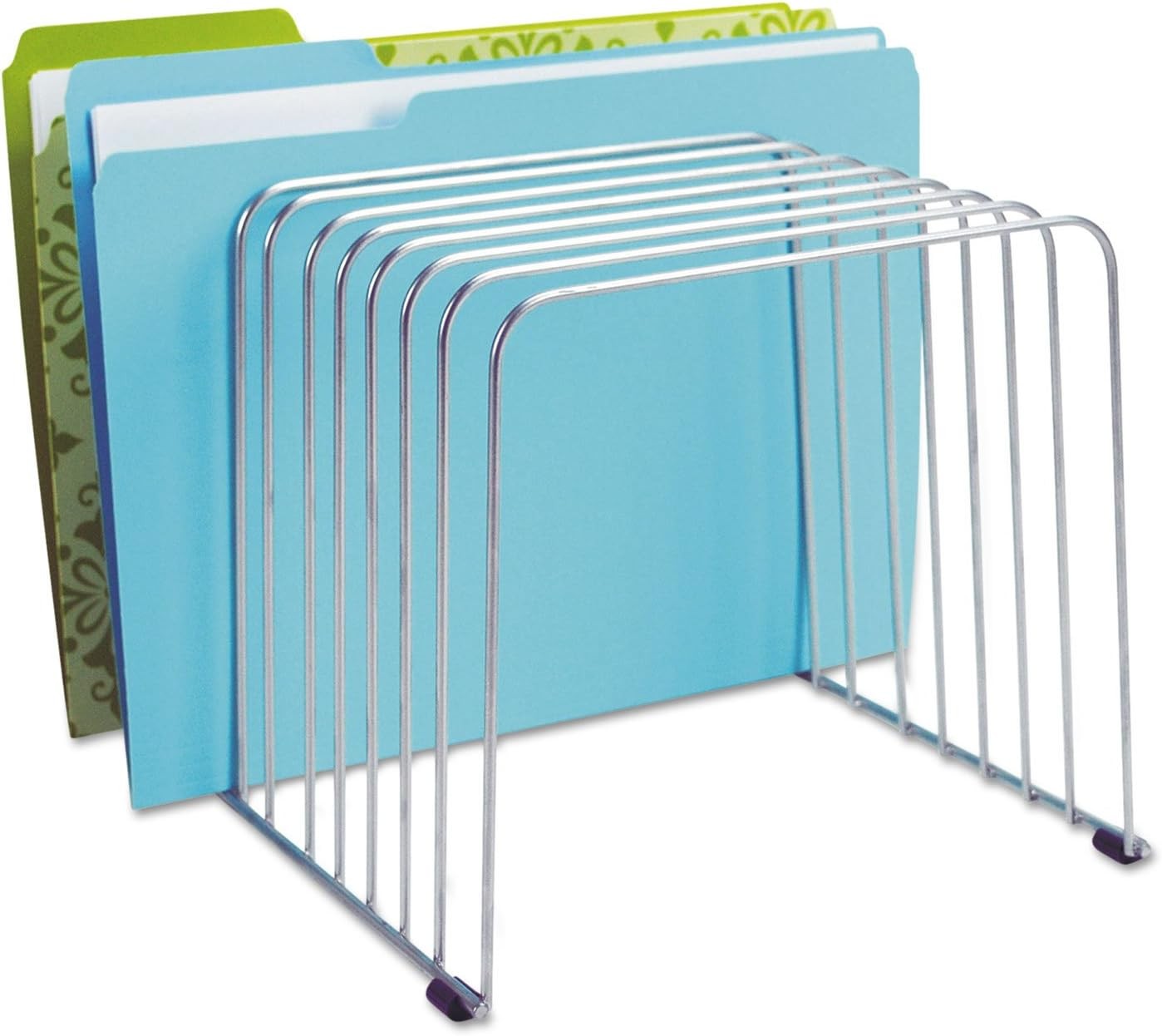 Fellowes Desktop Organizer, 11 Sections, 9″ x 11.375″ x 8″, Wire, Silver (72012)