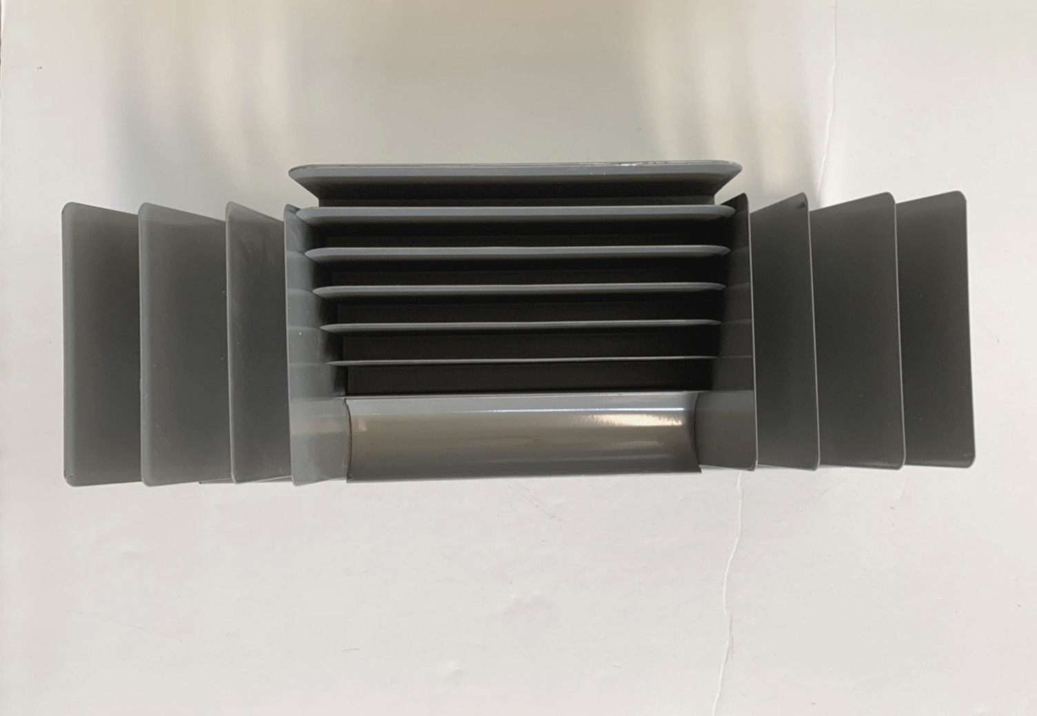 Hunt Lit-Ning Gray Metal Desk Paper File Mail Document Organizer Sorter