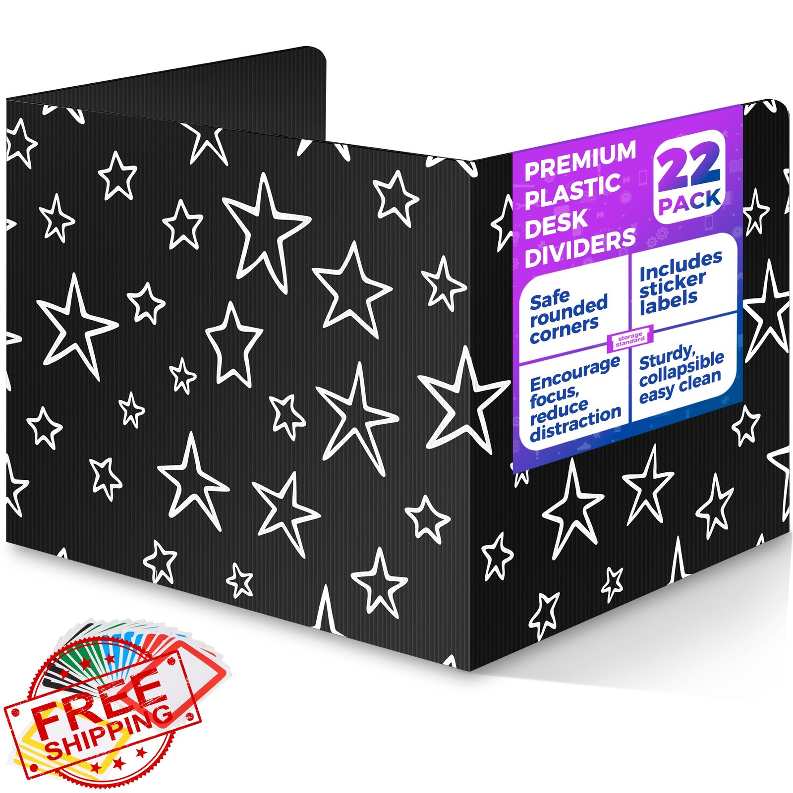 Storage Standard desk dividers 22-pack