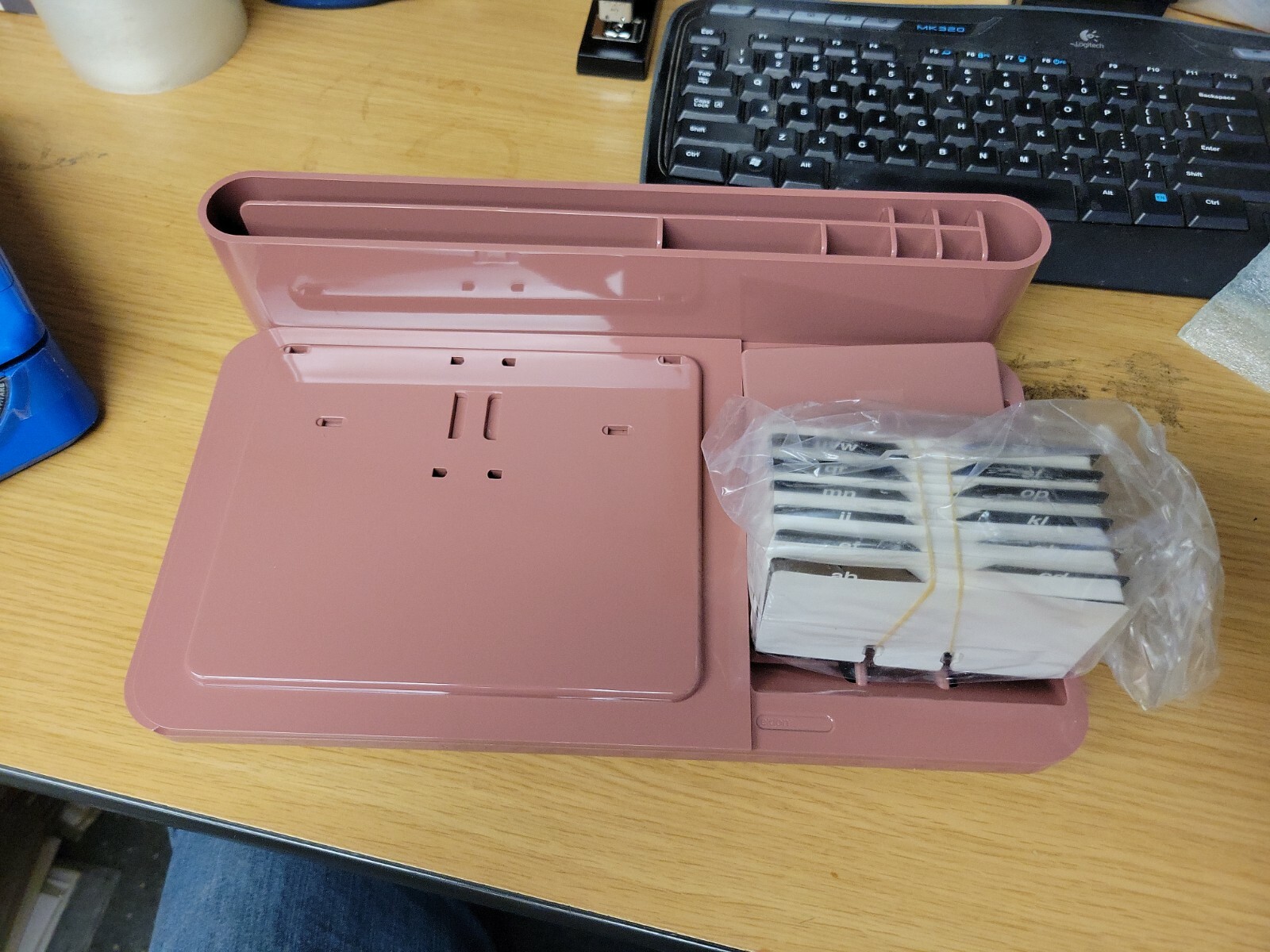 Eldon Image 1500 5 in 1 Desk Workspace Organizer Set for Home or Office Mauve!