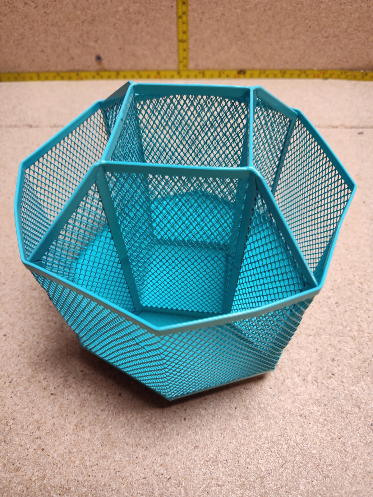 Annova Rotating Mesh Desk Organizer with 5 Compartments (Turquoise)