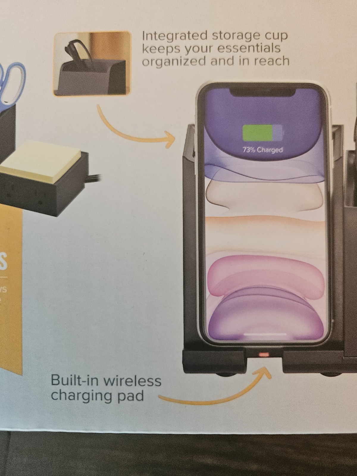 Bostitch Konnect 4-Piece Wireless Desktop Charging Desk Organizer NEW!