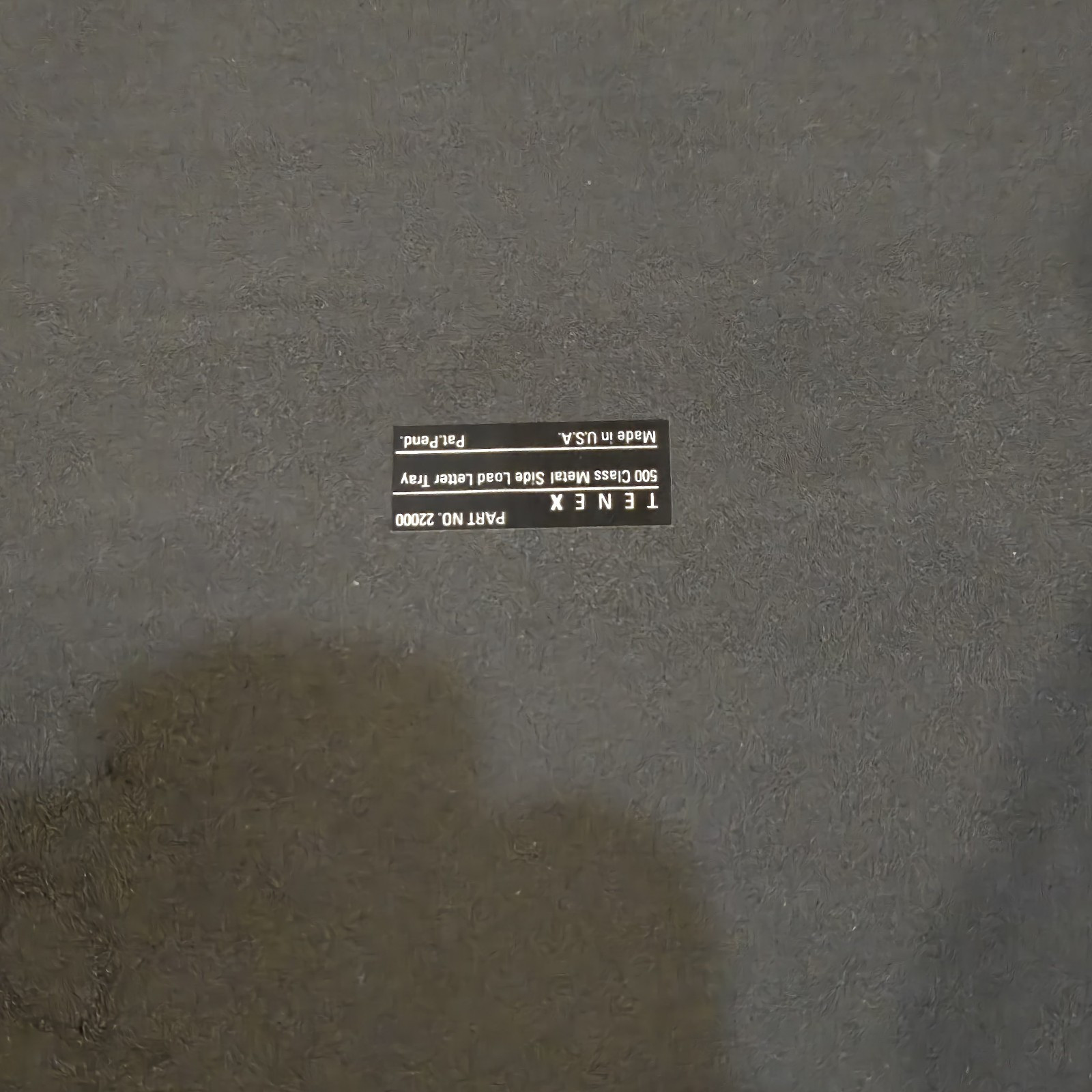 TENEX 500 Class Metal Side Loader Letter Tray Part No. 22000 Made In USA, Nice!