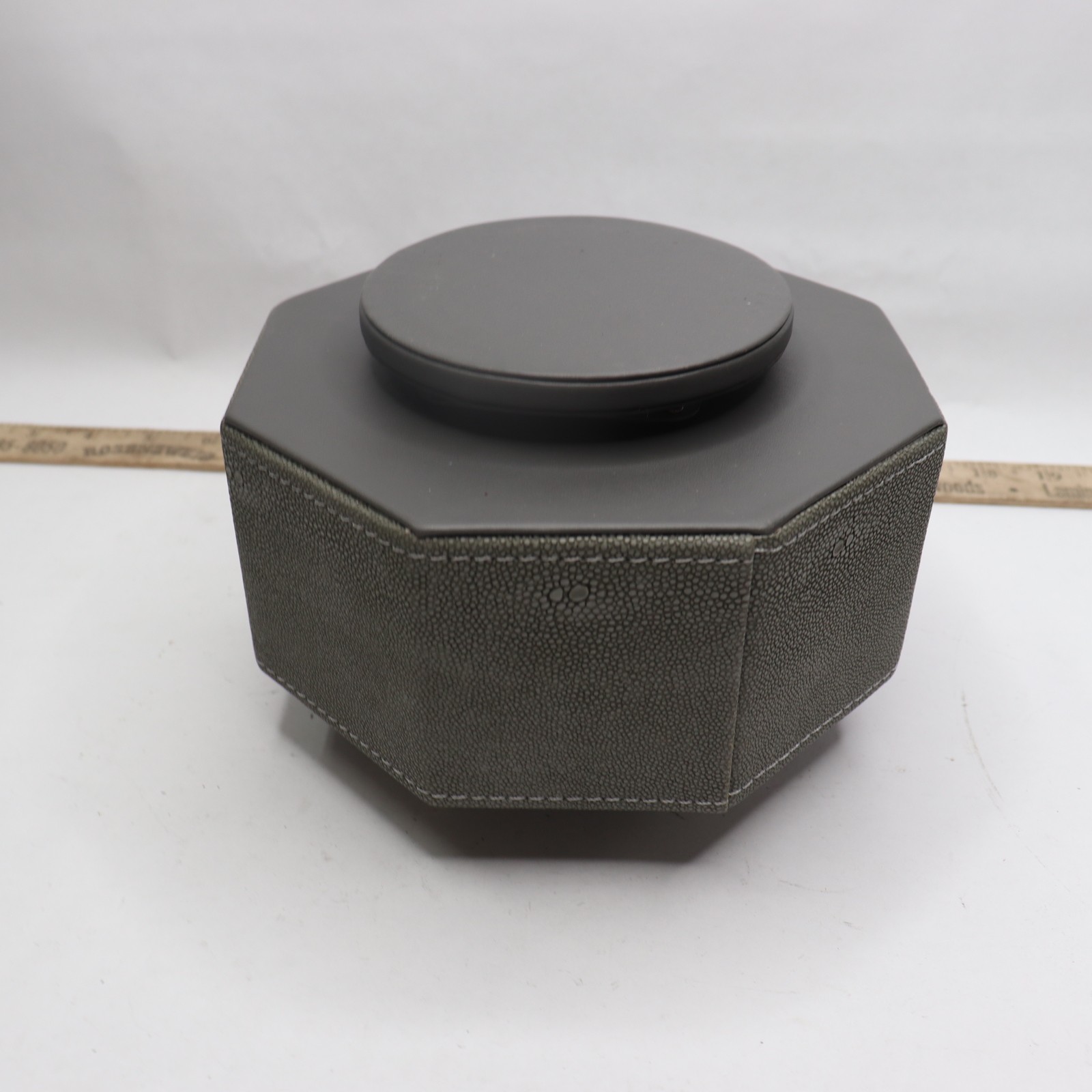 Faux Leather Desk Organizer Engineered Wood