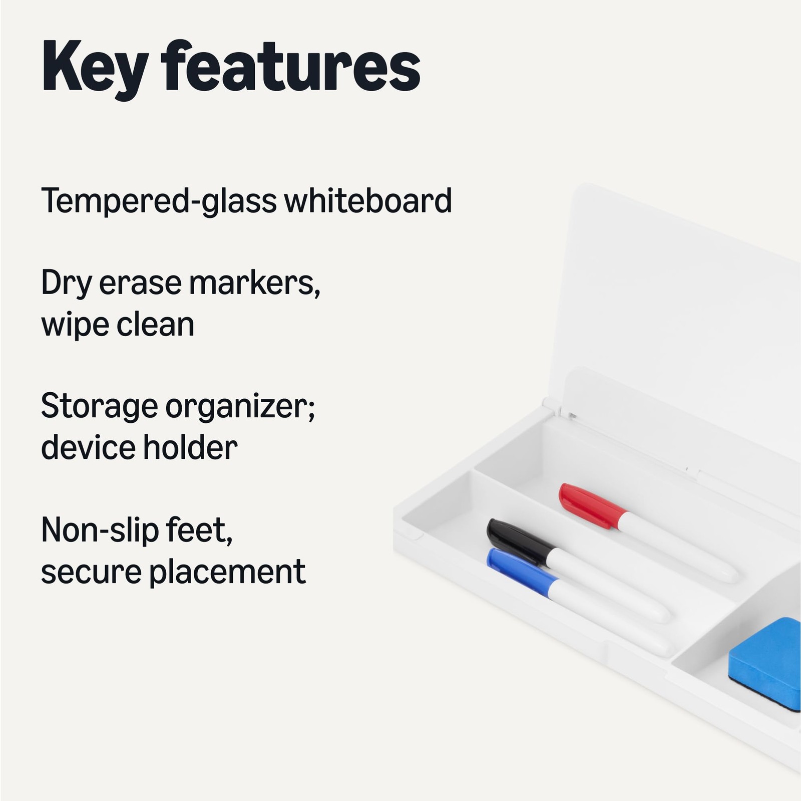 Amazon Basics Glass Whiteboard Organizer