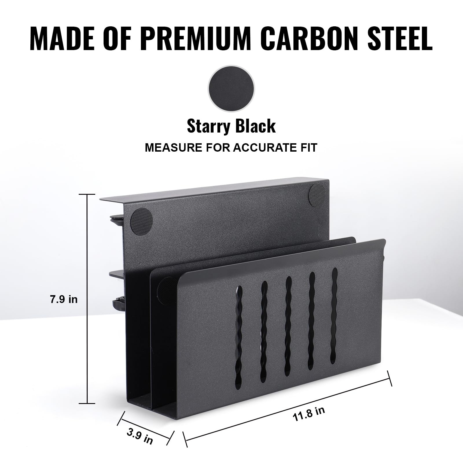 2 Tier Desk Side Storage Organizer Clamp On Laptop Holder Caddy 30 Lbs Load