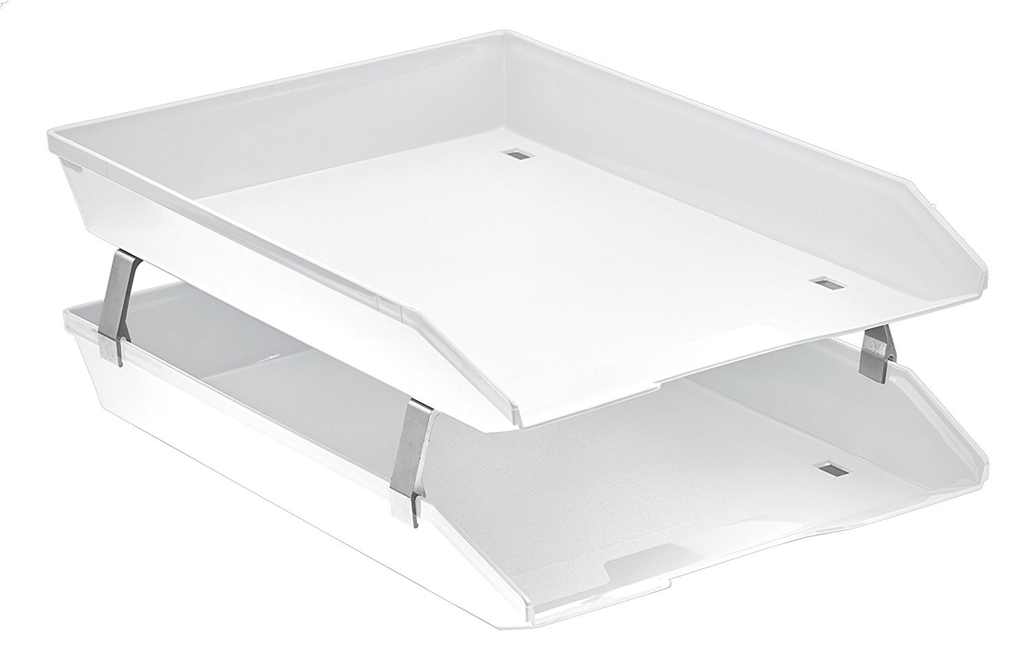 Acrimet Facility 2 Tiers Double Letter Tray Front Loading Design (White Color)
