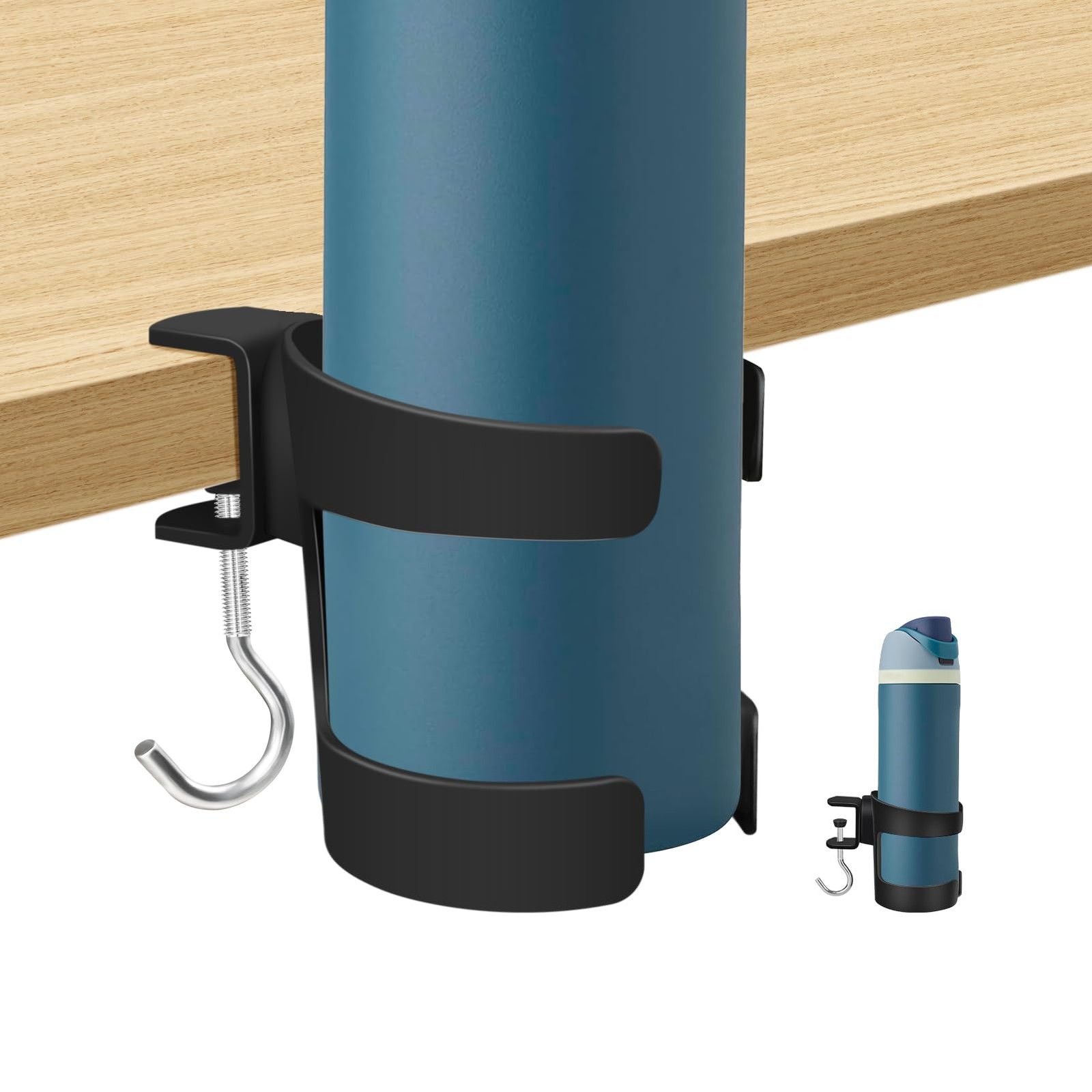 VEAQEE Desk Cup Holder, 2-in-1 Holder for Compatible with Black