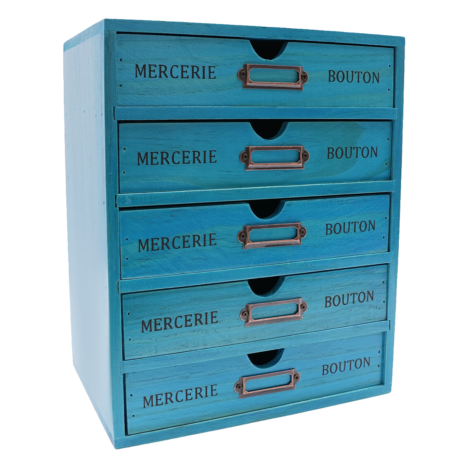 Vintage 5-Tier Drawer Cabinet Desk Organizer Box Office Desktop File Drawer