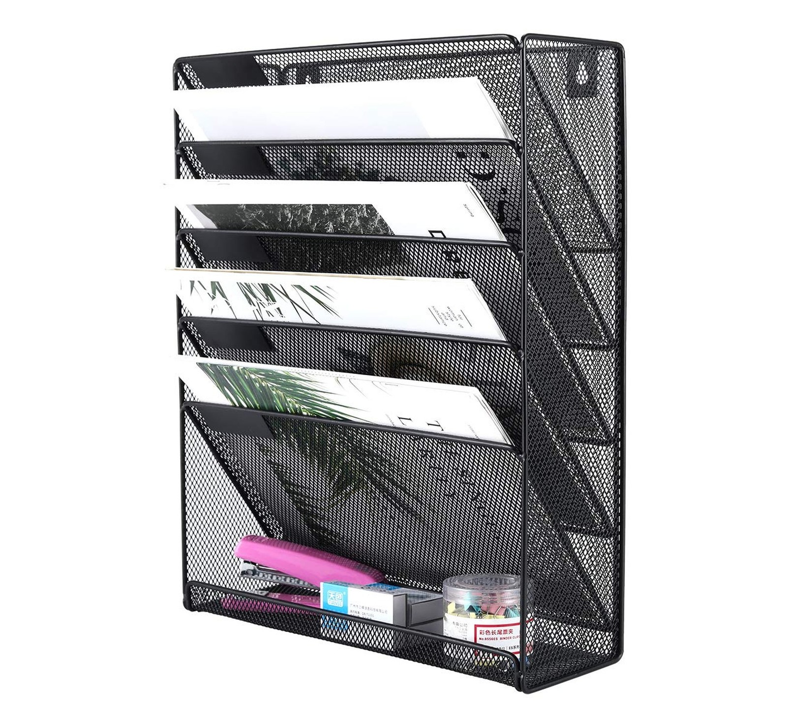 EasyPAG 5 Slot Wall Hanging File Organizer Vertical Office Desk /Wall Mounted…