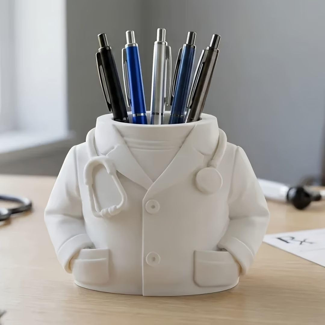 Creative Desk Organizer,Doctor’S Coat-Shaped Pencil Pen Holder,Desk Organizers S