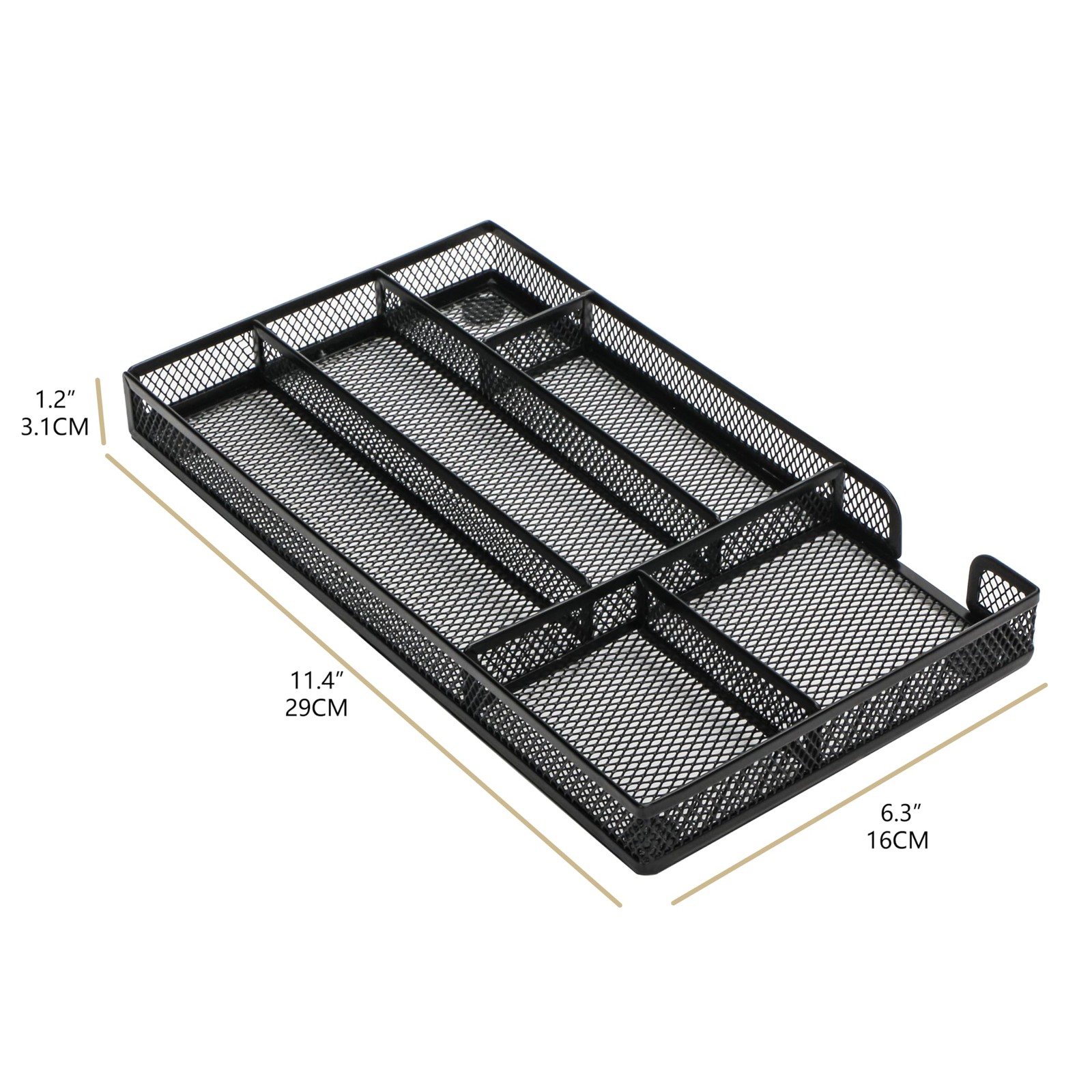 Annova Desk Drawer Organizer Tray for Office Organization – Small, Black