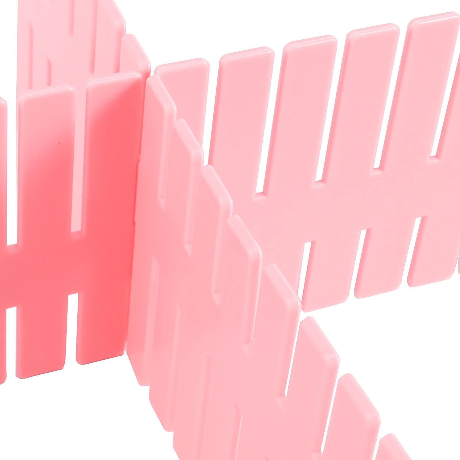 ZOENHOU 60 PCS DIY Drawer Divider Organizers, Pink Grid Dividers,