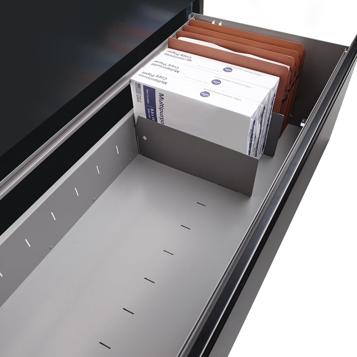 Lateral File Divider Kit 12.4″ x 5″ Platinum Gray LLR60564 Fits Lorell Lateral