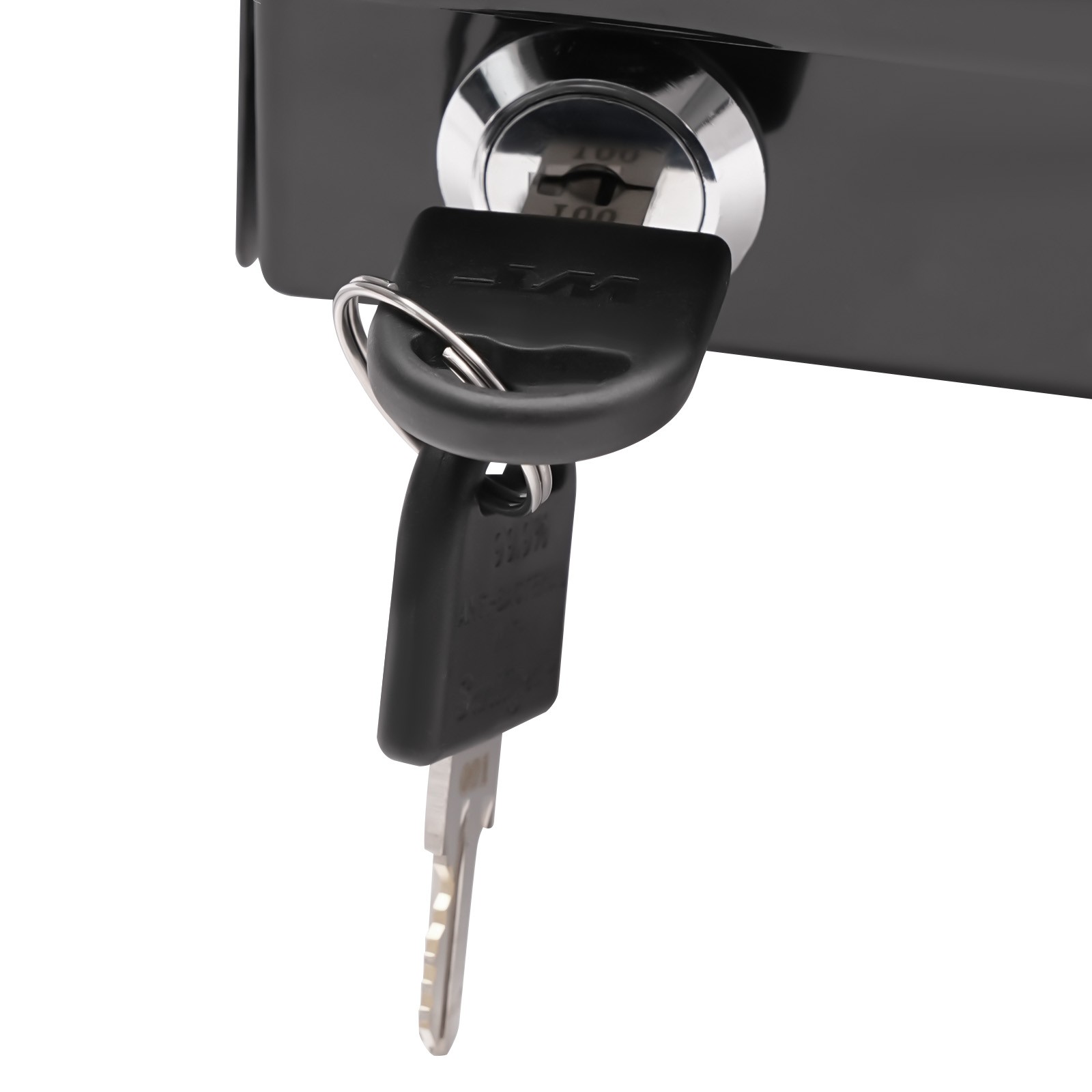 Black Iron Under Desk Mounted Sliding Pull-out Drawer w/Keys for Standing Desks