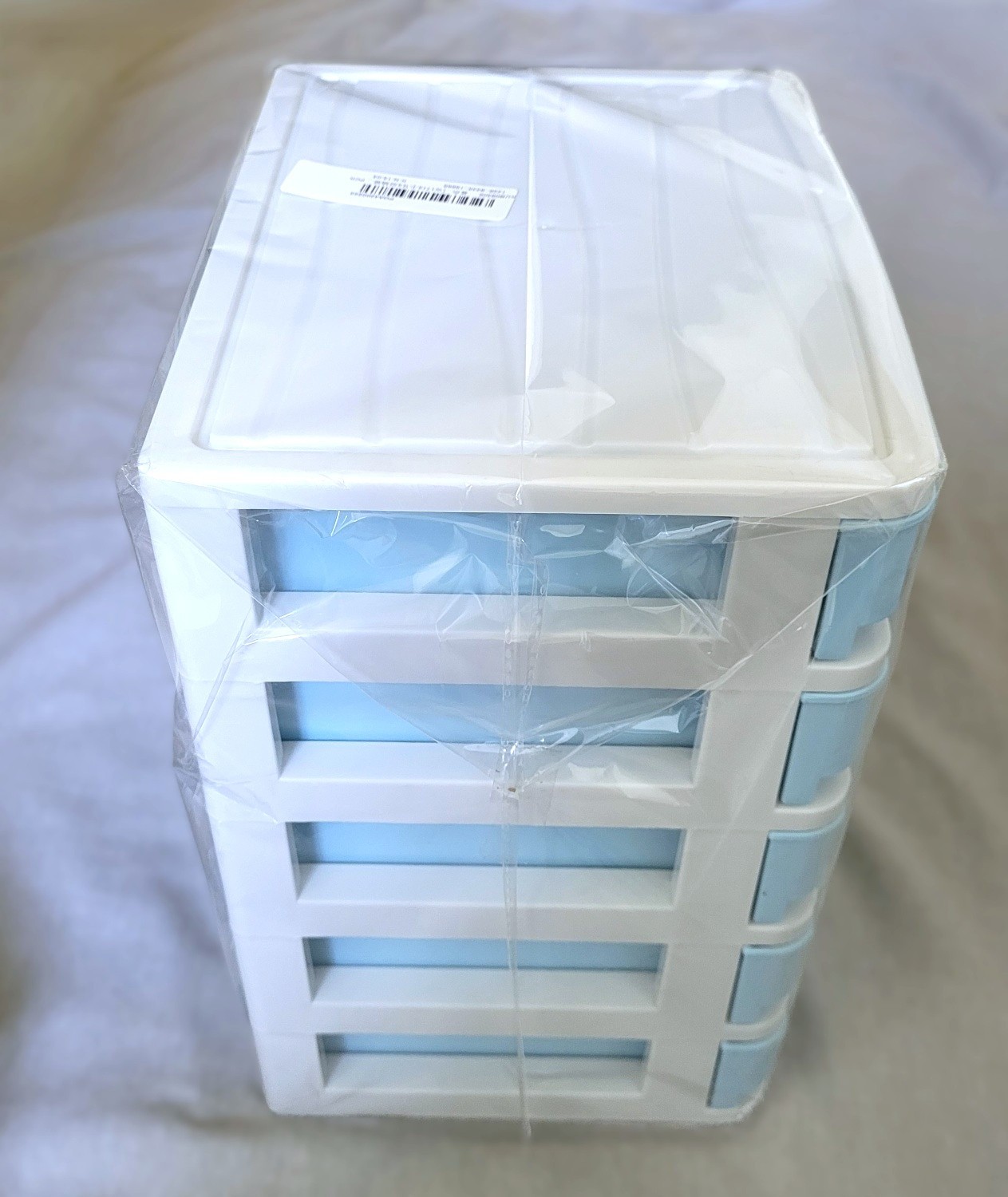 Desk Drawer Organizer 5 Drawers + Divided Top Tray Desktop Storage NEW