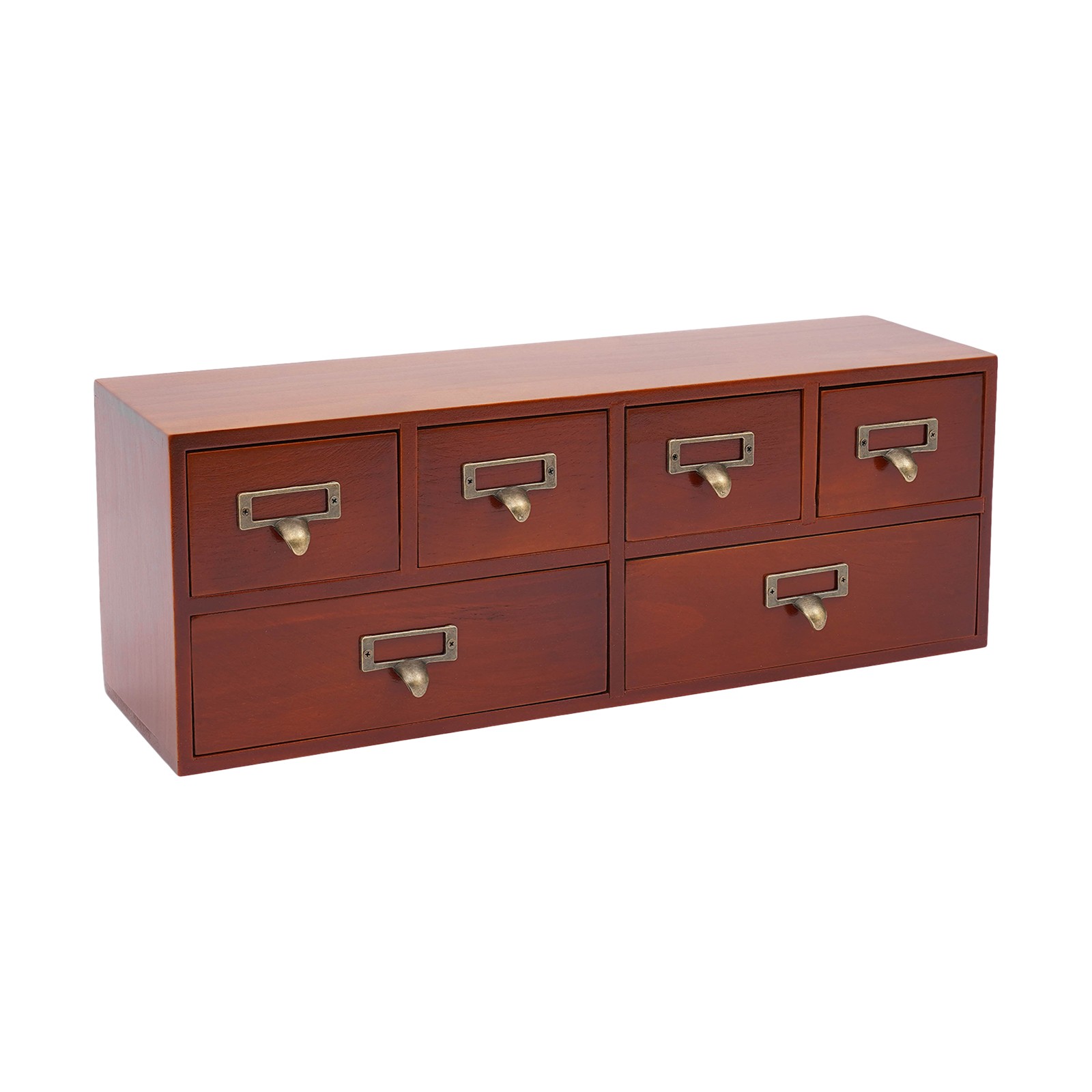 Retro Style Desktop Organizing Cabinet with 6 Drawers Desk Organizer Storage