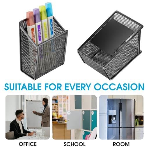 LUCYCAZ Magnetic Pen Holder – Single Small, Black with Soft Magnet – Small