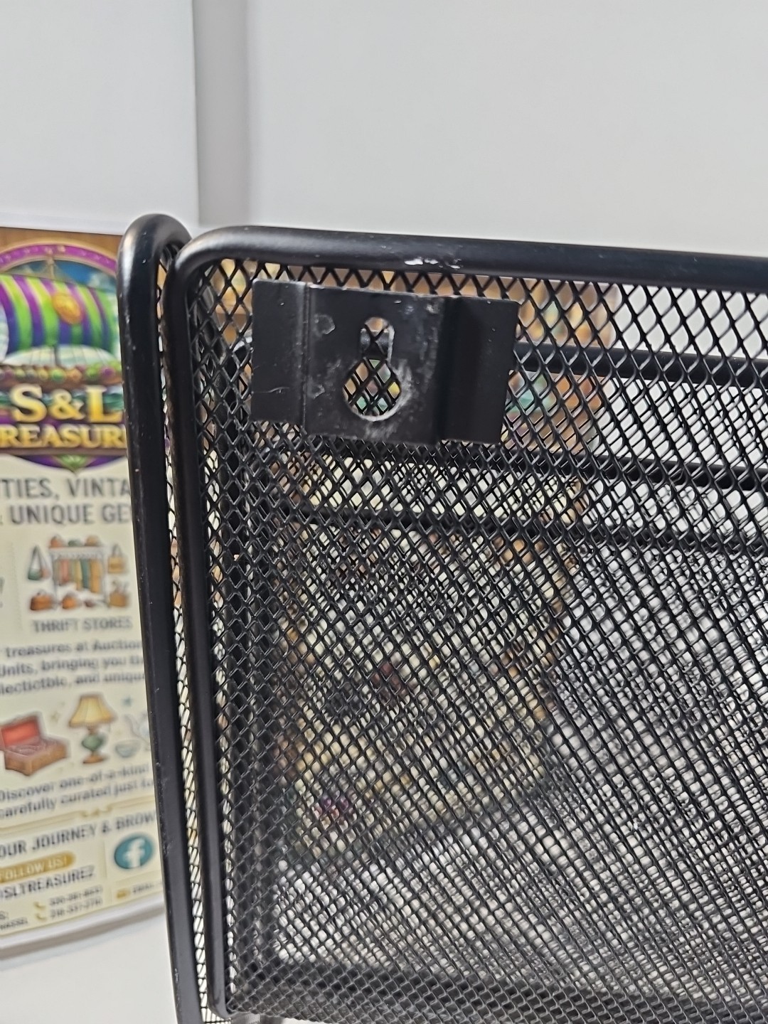 4 Piece Mesh Desk Organizer Set Pen Holder Metal Cup Paper Clip Storage
